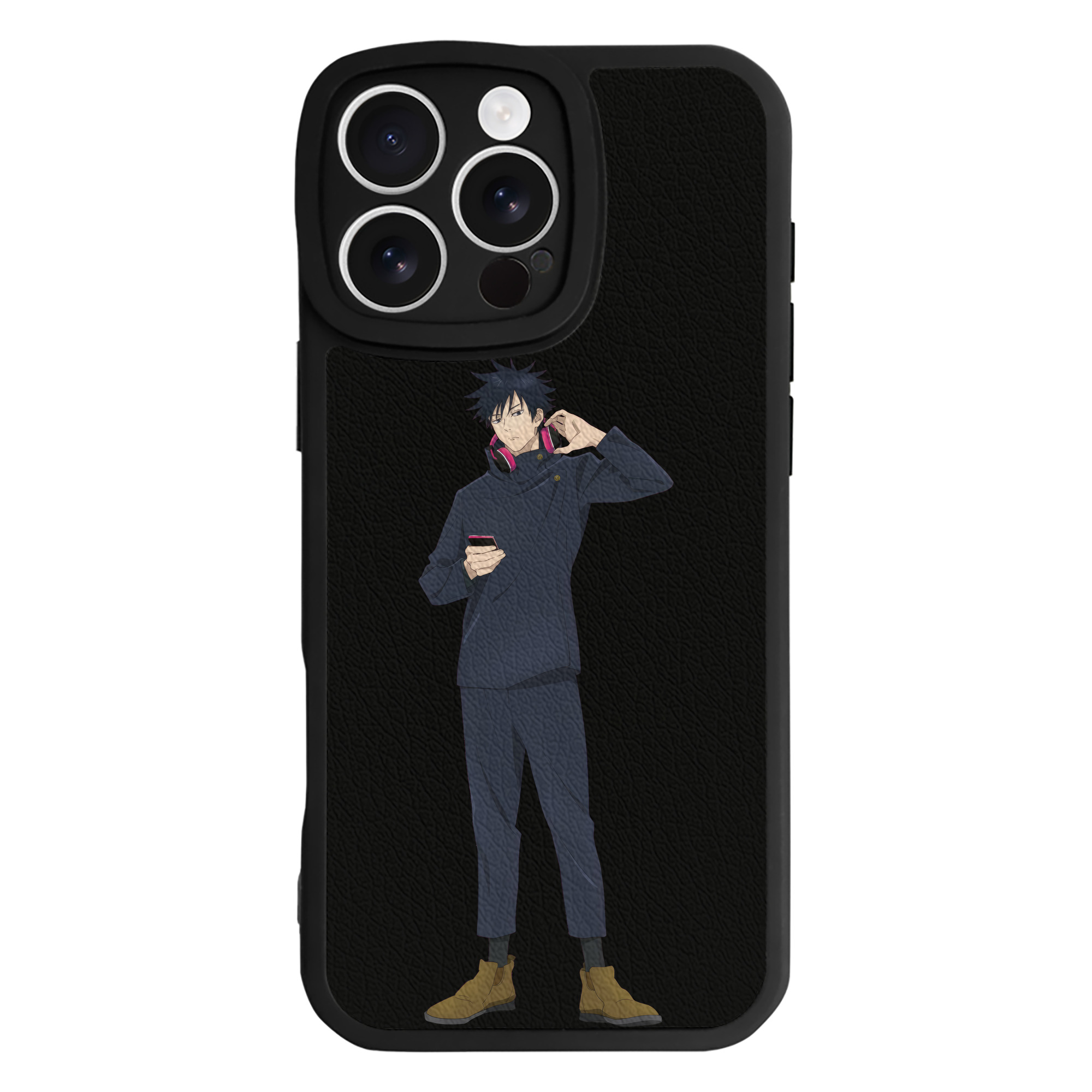（画像用） 呪術廻戦 Jujutsu Kaisen 【iPhone 16シリーズ対応】シリコンスマホケース（レザー調） 材質：シリコン